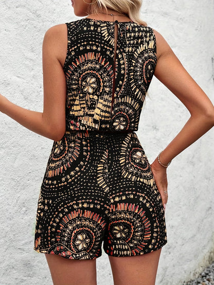 Women's Sleeveless Short Jumpsuit